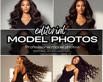 Editorial Hair Stock Photos | Model Branding Images (Digital Download)