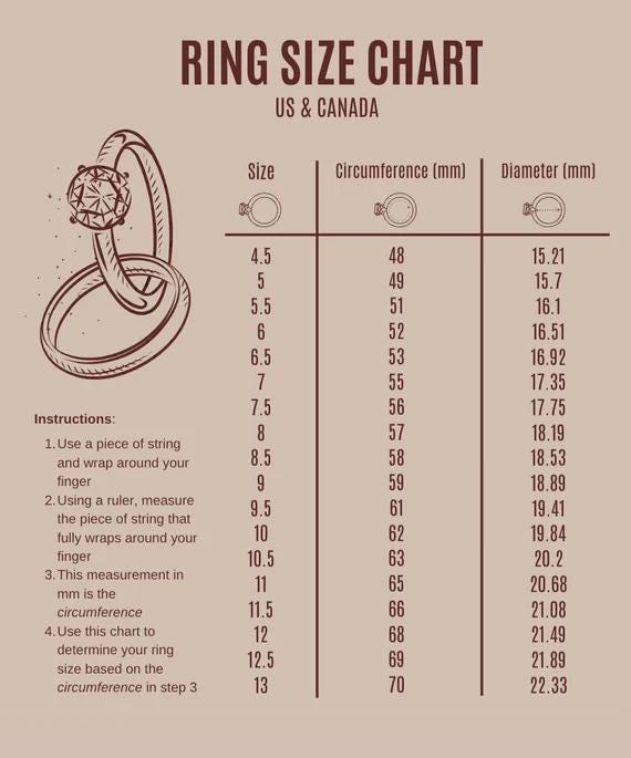 International Ring Size Chart Ring Size Finder Printable Diamond Ring Sizer | Ring Size Measure | Ring Sizer Tool| Instant Easy Download