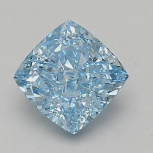 Fancy Vivid Blue Diamond, 2,00 CT kussengeslepen blauwe laboratoriumdiamant, aangepaste verlovingsring, jubileum/verjaardagscadeau, diamant voor vrouwen