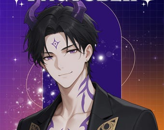Kpop Demon Idol PNGTuber | Male VTuber Model for Stream | Anime PNG Avatar | 5 Emotions | Discord & Veadotube Asset | Instant Download