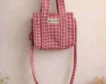 Soft Cotton Mini Tote Bag: Everyday Crossbody with Adjustable Strap