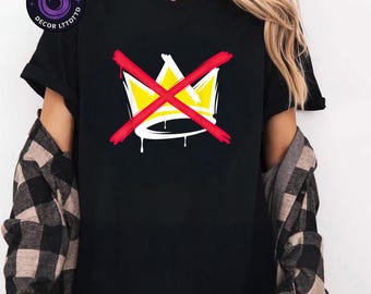 "Keine Könige in Amerika Shirt: ""Protest Crown Graphic Tee""."