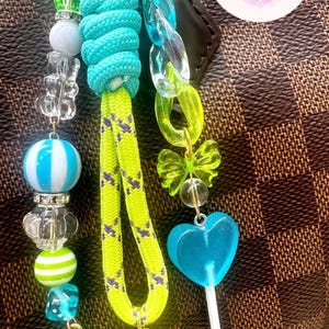 Colorful Beaded Bag Charm I Handmade Purse Charm Keychain I Luxury Statement Accessory I Gift for Her