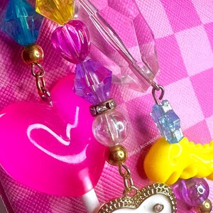 Colorful Beaded Bag Charm I Handmade Purse Charm Keychain I Luxury Statement Accessory I Gift for Her