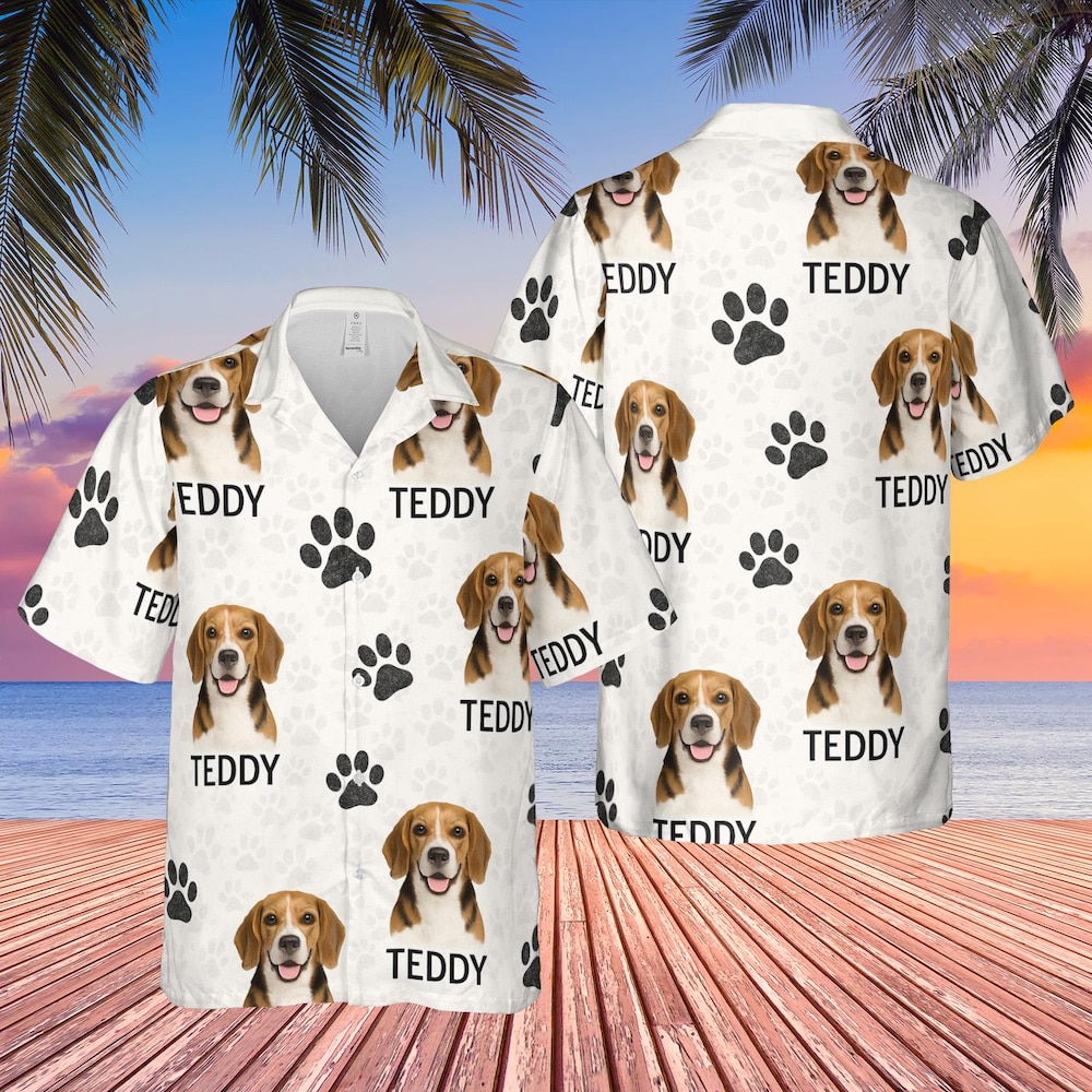 Dog Cat Halloween Hawaiian Shirt, Custom Photo Dog Cat Paw For Dog Cat Lover Hawaiian Shirt Shirthorizon