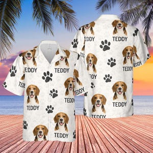 Dog Cat Halloween Hawaiian Shirt, Custom Photo Dog Cat Paw For Dog Cat Lover Hawaiian Shirt