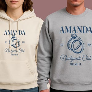 Newlyweds Shirts, Just Married Shirts, Custom Name Honeymoon Tshirt, Mr and Mrs Tees, Honeymoon Club Shirts, Couple Tee