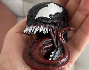 Venom - Magnetic Figure Head | 3D Printed & Hand-Painted Collectible | Magnetic Gift Item for Note Papers