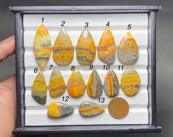 Natural Yellow Jasper Cabochon, Loose Gemstones For Jewelry Making