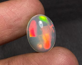 Topkwaliteit Ethiopische opaalcabochon, natuurlijke Welo-opaal met levendig vuur, losse opaal voor het maken van fijne sieraden, 5 cts, 16 * 12 * 5 mm, 8363