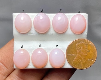 Natural Pink Opal Cabochon Oval | Loose Gemstones For Jewelry Making