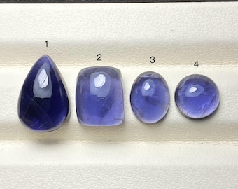 Natural Blue Iolite Cabochon, Loose Gemstone For Jewelry Suply, (Loot3)