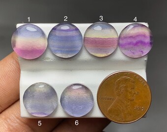 Natural Rainbow Fluorite Cabochon,  Gemstone For Jewelry Making