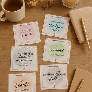 Cartes affirmations drôles à imprimer • Humour & autodérision féminine • Printables Murmures Sauvages