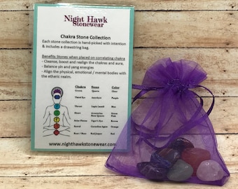Juego de meditación con piedras de chakra