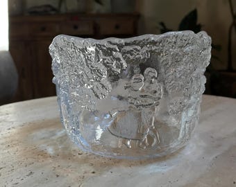Cuenco Kosta Boda Rhapsody vintage de vidrio de Kjell Engman