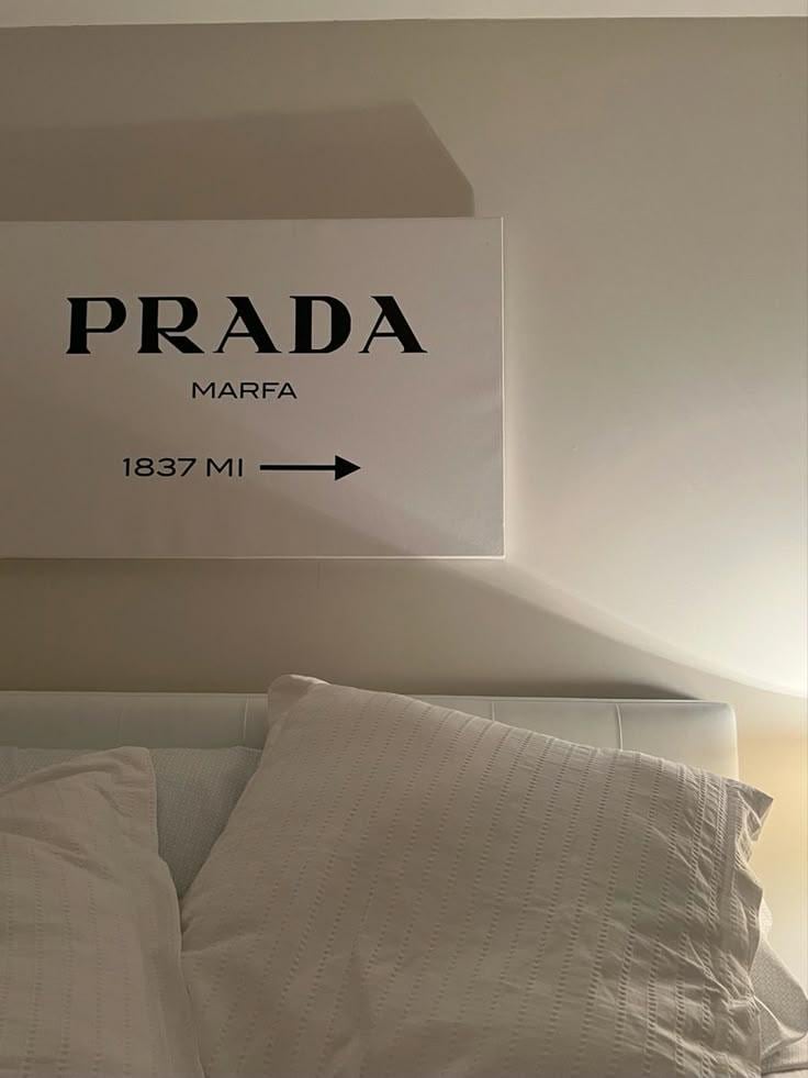 Chic Wall Art, Prada Marfa Canvas Decor, Modern Home Decor, Fashion Wall Art, Minimalist Decor, Gift for Fashion Lovers