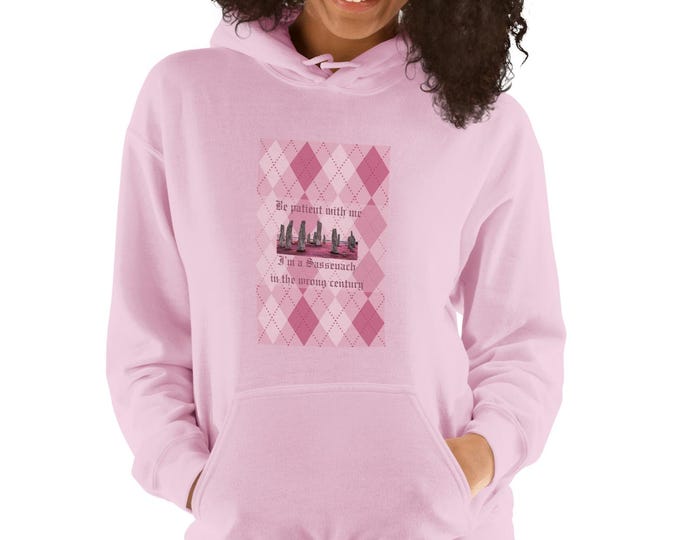Sassenach Outlander-Fan Pink Argyle Women's Hoodie Sweatshirt