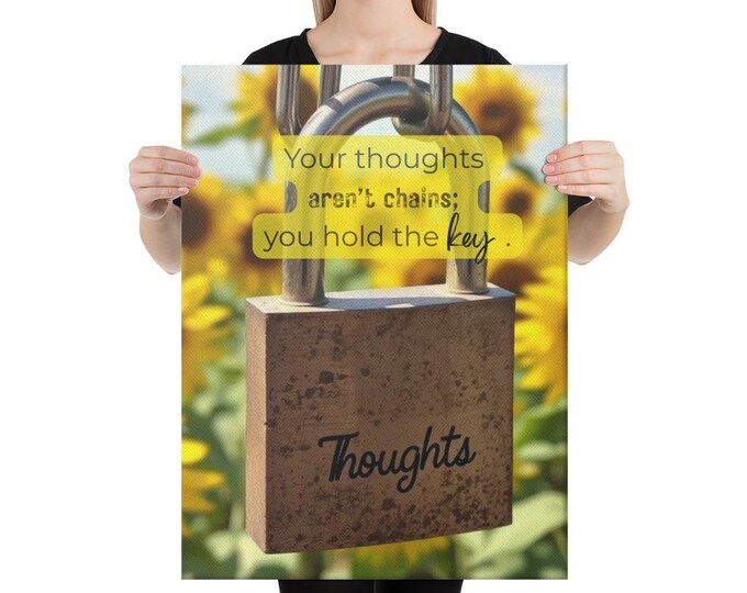 Inspirational Sunflower Canvas Print | Mental Health Wall Art