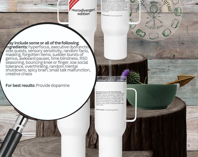 Neurodivergent Edition Standard Brain Sold Separately Travel Tumbler • ADHD Autism Humor Gift 25oz & 40oz