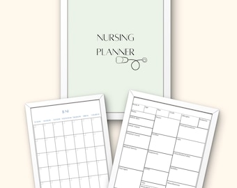 Nursing Planner | New Grad Nurse | Nursing School | Digital download | Planner template | Editable Planner | Nursing Student | Nurse Planner