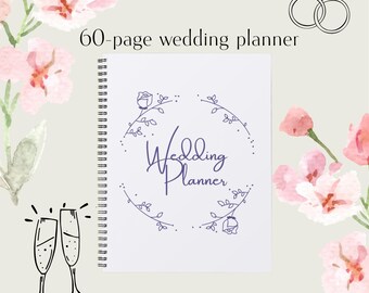 Minimalist Wedding Planner Template | Simple Bridal Organizer | Seating Chart, Guest List, Vendor Tracker, Timeline & More | Customizable