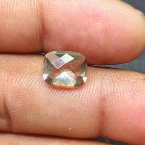Faceted Smoky Quartz Gemstone: AAA+ Quality Rectangle Crystal for Jewelry