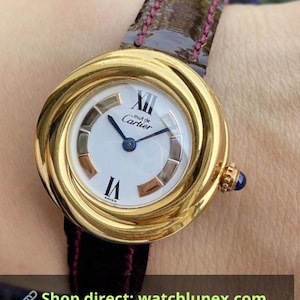 Vintage Cartier Must de Vermeil Trinity Watch | Ref. 2735 | Quartz | Swiss Made | Lady’s Watch | 27mm | Argent 925 | Original Buckle