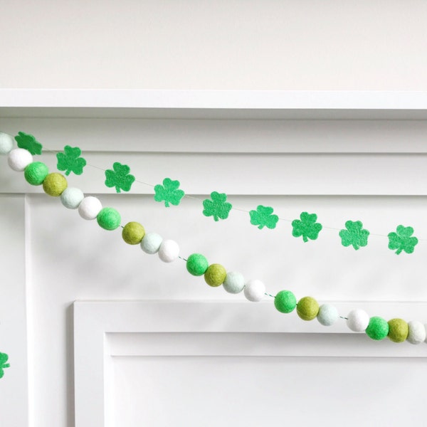 Mini Clover Felt Banner, Photo Prop, Decoration - St. Patrick's Day