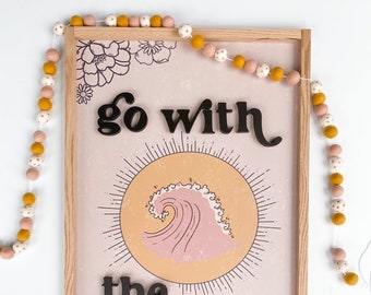 Go With the Flow Neutral Felt Ball Garland - Opal + Olive Summer 2020 Collab