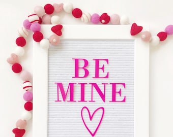 Be Mine Valentines Garland, Bunting, Banner