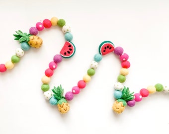 Summer Frutti Felt Ball Garland, Bunting, Banner