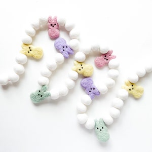 Pastel Peeps Felt Ball Garland, Bunting, Banner - Spring, Easter