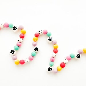 Puppy Paws Felt Ball Garland Collaboration with Kelsey Klos 20223 - Bunting, Banner