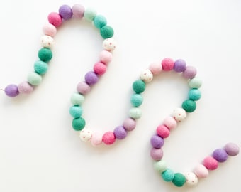 Mermaid Ombre Felt Ball Garland, Bunting, Banner