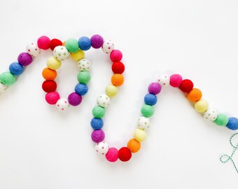 End of the Rainbow Felt Ball Garland, Bunting, Banner - St. Patrick's Day