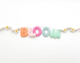 Bloom Felt Letter Garland - Spring