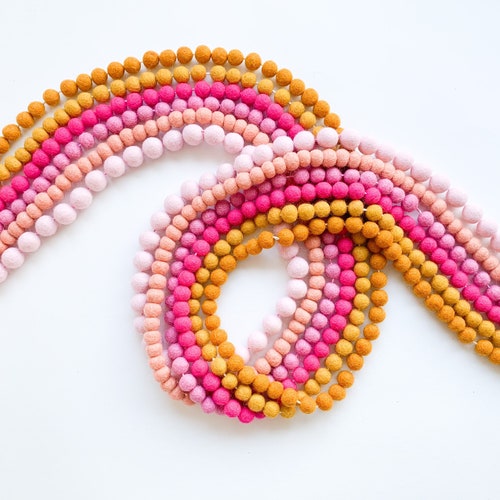 School Time Felt Ball Garland Bunting Banner READY TO SHIP Etsy