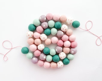 2022 Collaboration w/ Beddy's - Olivia Luxe Felt Ball Garland, Bunting, Banner