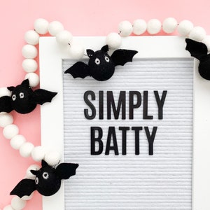 Simply Batty Felt Ball Garland, Bunting, Banner - Halloween, Fall