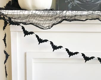 Mini Bat Felt Garland - Bunting, Garland, Photo Prop, Decoration, Halloween