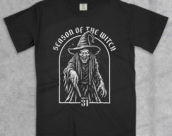 Season of the Witch Shirt Gothic Witch Graphic Tee Halloween Shirt Comfort Colors 1717 Spooky Season Witchy Fall Tee