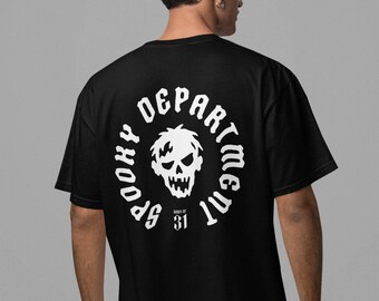 Zombie Shirt Double Sided Graphic Tee Comfort Colors 1717 Horror Fan Gift Spooky Department Undead Streetwear Halloween Graphic T-Shirt