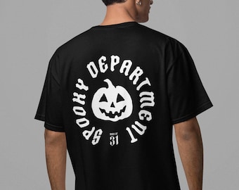 Pumpkin Shirt Double Sided Jack O Lantern Tee Comfort Colors 1717 Pumpkin Patch Outfit Fall Festival Shirt Spooky Department Graphic Tee