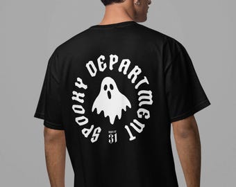 Ghost Shirt Double Sided Graphic Tee Comfort Colors 1717 Cute Spooky Shirt Streetwear Ghost Spooky Season Gift Modern Ghost Graphic Tee