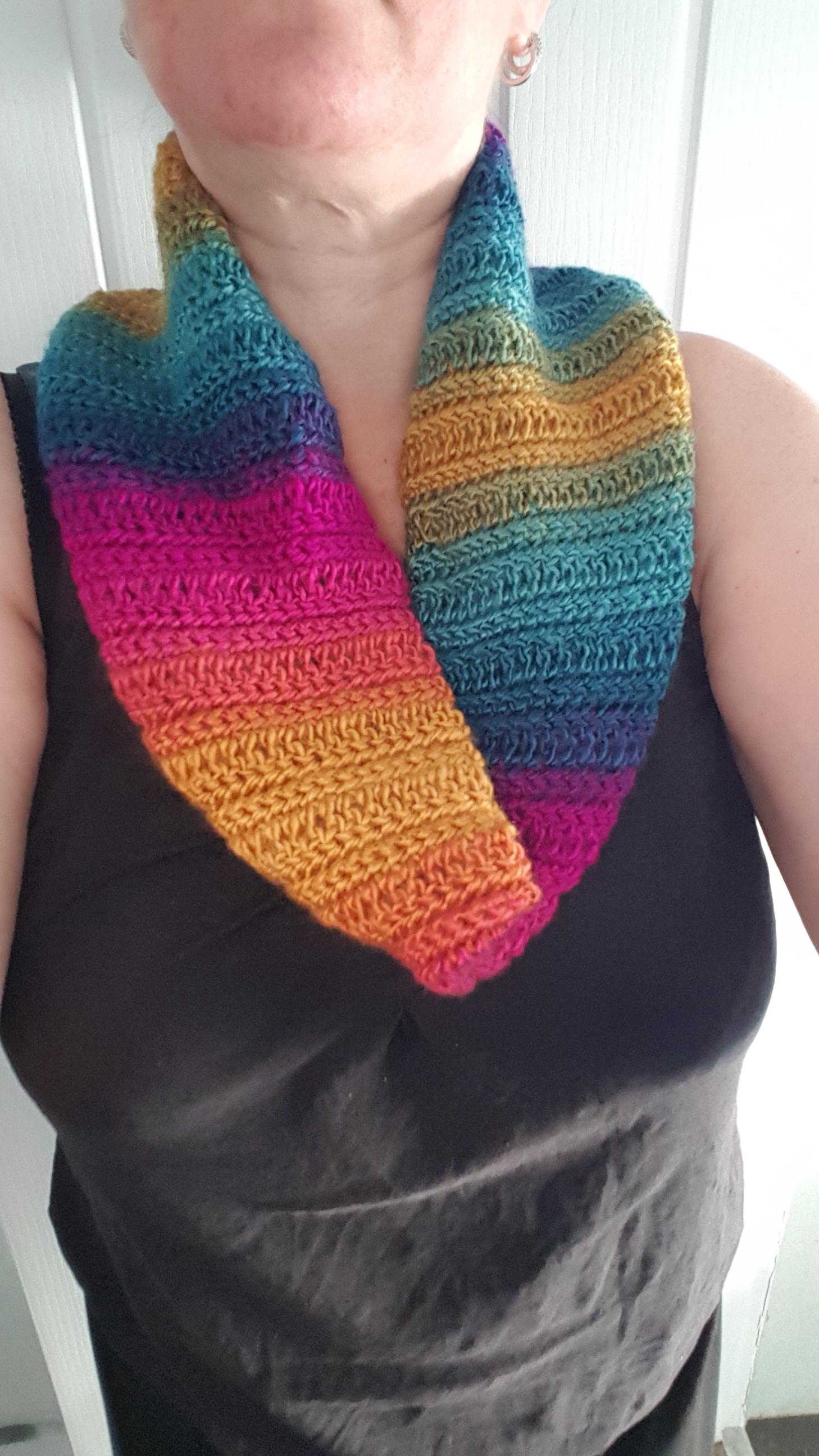 Infinity Scarf - Blue Yellow Nice - Thumbnail 4