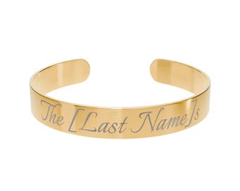 Pulsera con grabado personalizado / Grabado de nombre personalizado