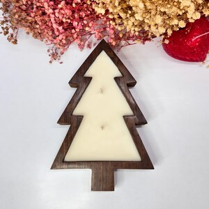Wooden Christmas Tree Candle Set | Rustic Tree Soy Wax Candles ...