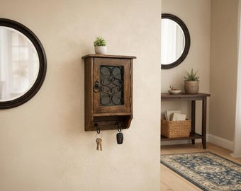 Porte-clés en bois pour mur | Crochets pour clés | Porte-clés | Porte-clés | Porte-clés mural | Porte-clés | Organisateur d'entrée avec porte-clés de voiture