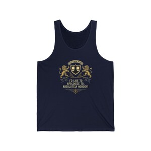 Apology Graphic Tank Top: Combed Cotton Casual Wear